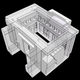 Virtual model of the stones in their proper location.